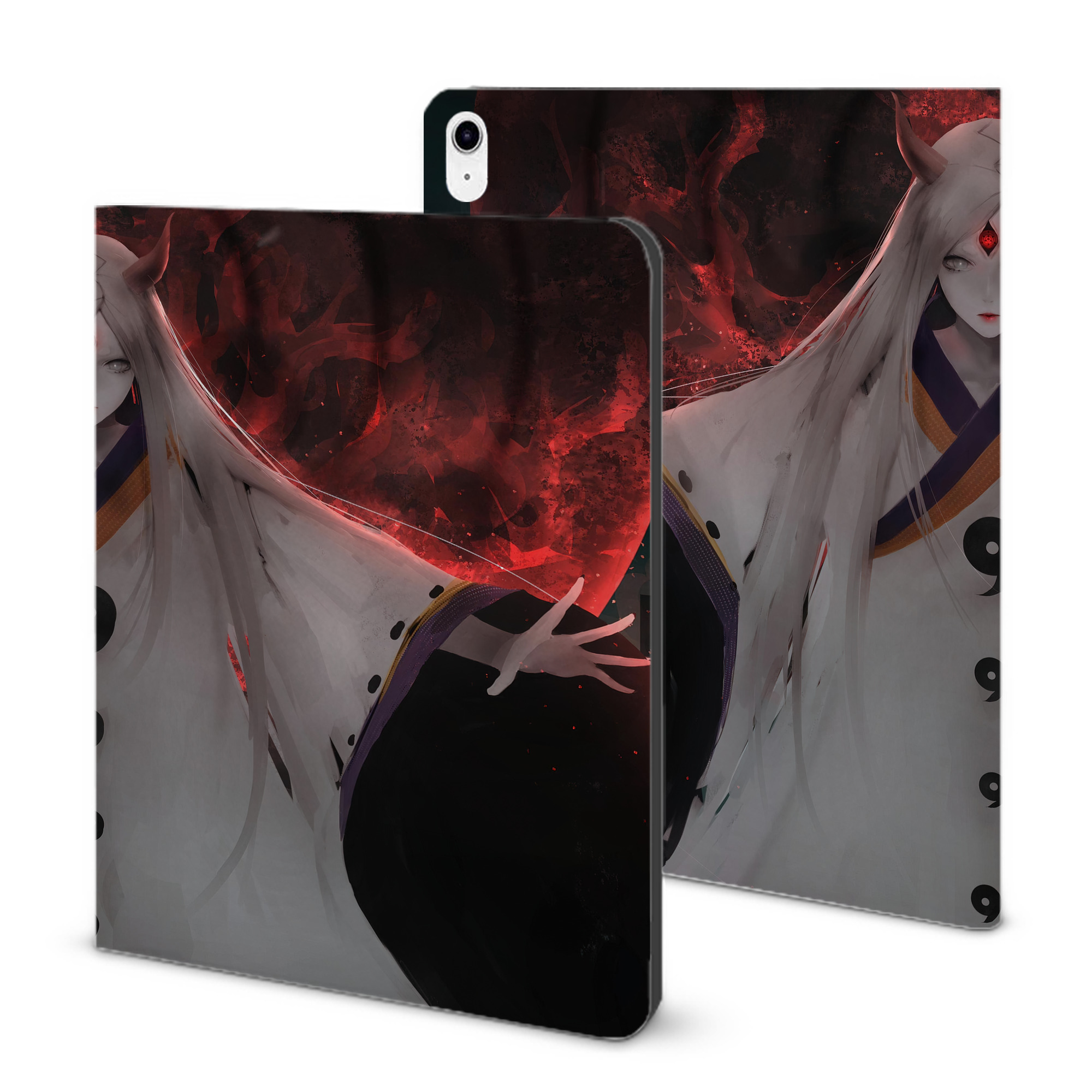 （画像用） NARUTO -ナルト- NARUTO -ナルト- 疾風伝 IPad ケース ブック型 PUレザー TPU 耐衝撃 軽量 薄型 ペン収納なし 全面保護 IPad 各モデル対応